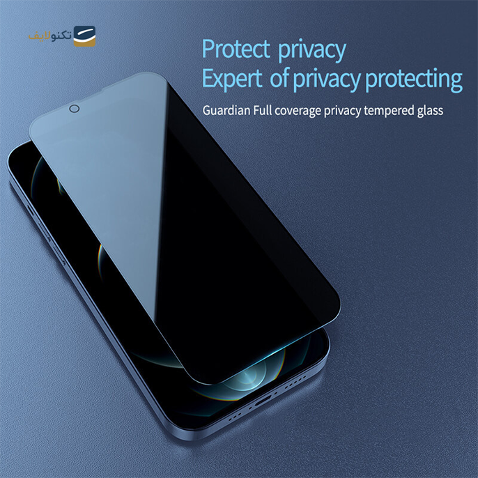  محافظ صفحه نمایش نیلکین مدل Guardian Privacy مناسب برای گوشی  iPhone 14 Max / iPhone 13 Pro Max - Nillkin Amazing Guardian Full coverage privacy tempered glass for Apple iPhone 14 Max 6.7 / iPhone 13 Pro Max