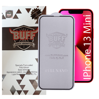 گلس گوشی اپل iPhone 13 Mini بوف مدل Nfx به همراه بیمه شکستگی - Buff Nfx Apple iPhone 13 Mini Glass Screen Protector
