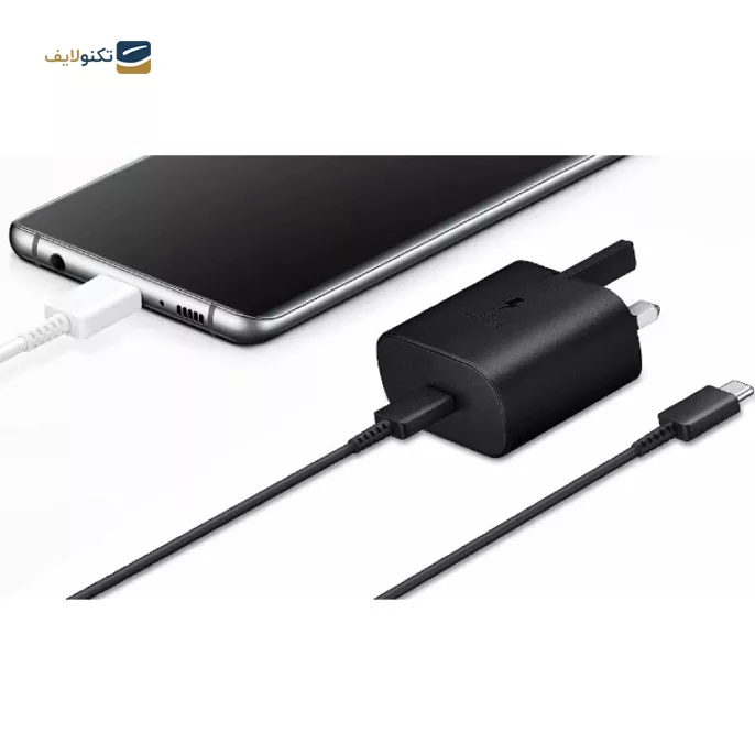 شارژر دیواری سامسونگ 45 وات مدل EP-TA845 سه شاخه اروپا به همراه کابل دو سر تایپ سی - ویتنام - Samsung EP-TA845 45W Charger