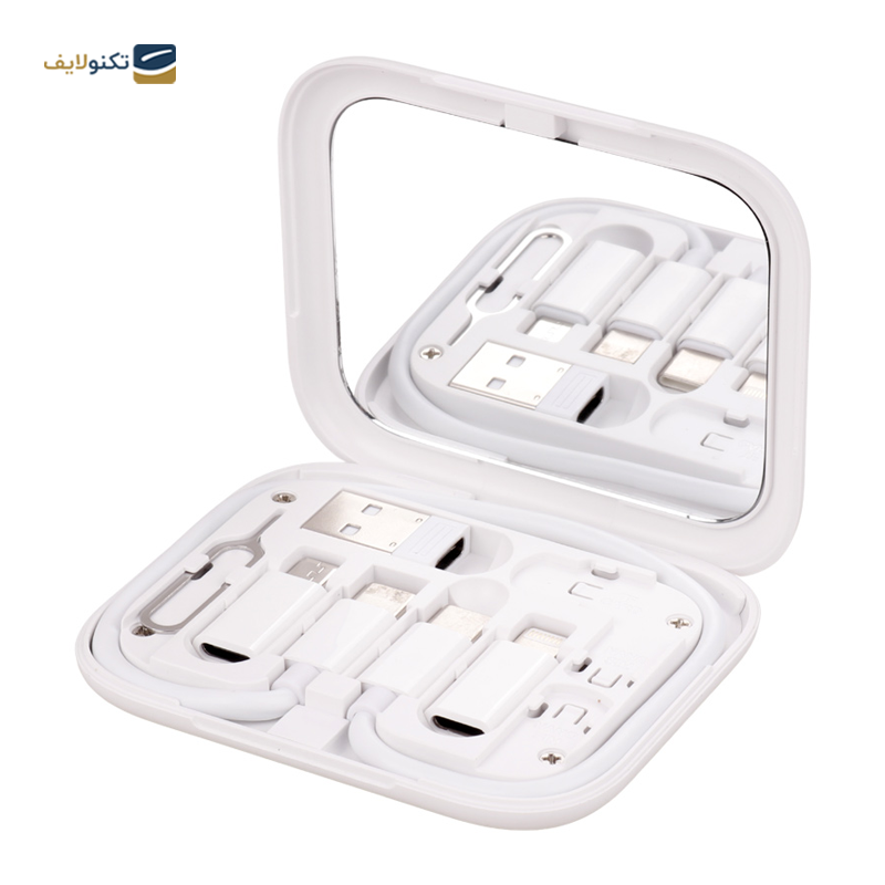 مبدل USB / MicroUSB / Lightning / Type-C و پایه نگهدارنده هیسکا مدل HR-01 - Hiska HR-01 USB / MicroUSB / Lightning / Type-C CHARGING Cable