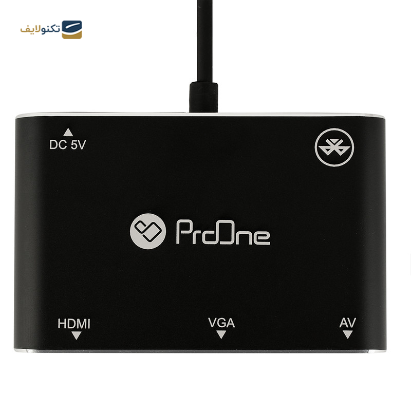 مبدل microUSB/ لایتنینگ/ USB-C به HDMI/VGA/AV پرووان مدل PHU560 - proOne PHU560 microUSB/ Lightning/ USB-C to HDMI/VGA/AV OTG Adapter