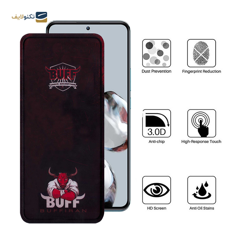 گلس گوشی شیائومی Mi 11T - 12T - 12T Pro بوف مدل Muscle-Bull - BUFF Muscle-Bull Screen Protector for Xiaomi Mi 11T - 12T - 12T Pro
