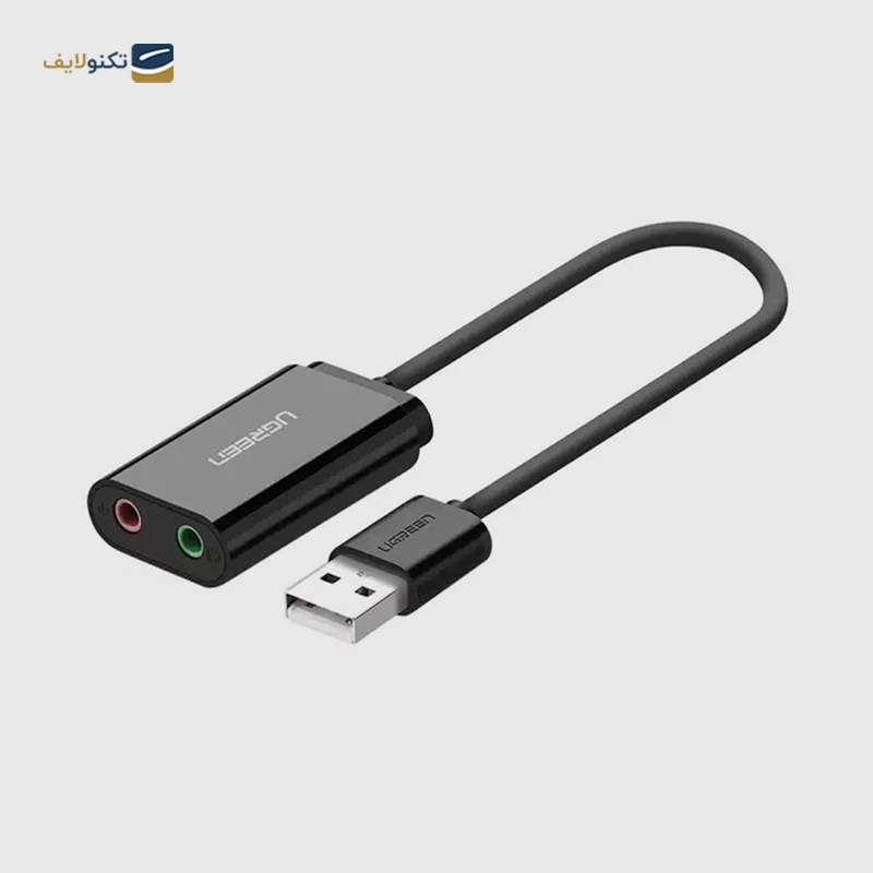 کابل تبدیل USB به جک 3.5 میلی متری صدا یوگرین US205 مدل 30724 - UGREEN US205 30724 USB 2.0 External Sound Adapter