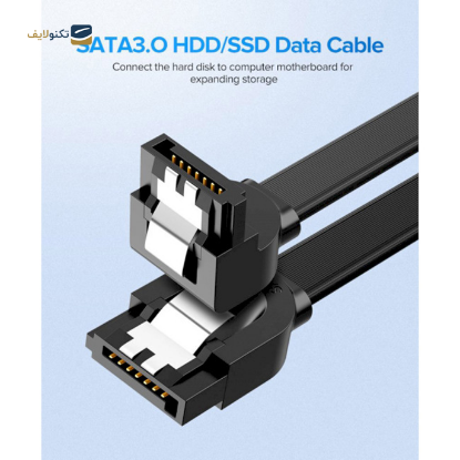 کابل تبدیل SATA 3.0 راست به 90 درجه یوگرین US217 مدل 30797 طول 0.5 متر - UGREEN US217 30797 Angled SATA 3.0 Data Cable 0.5m