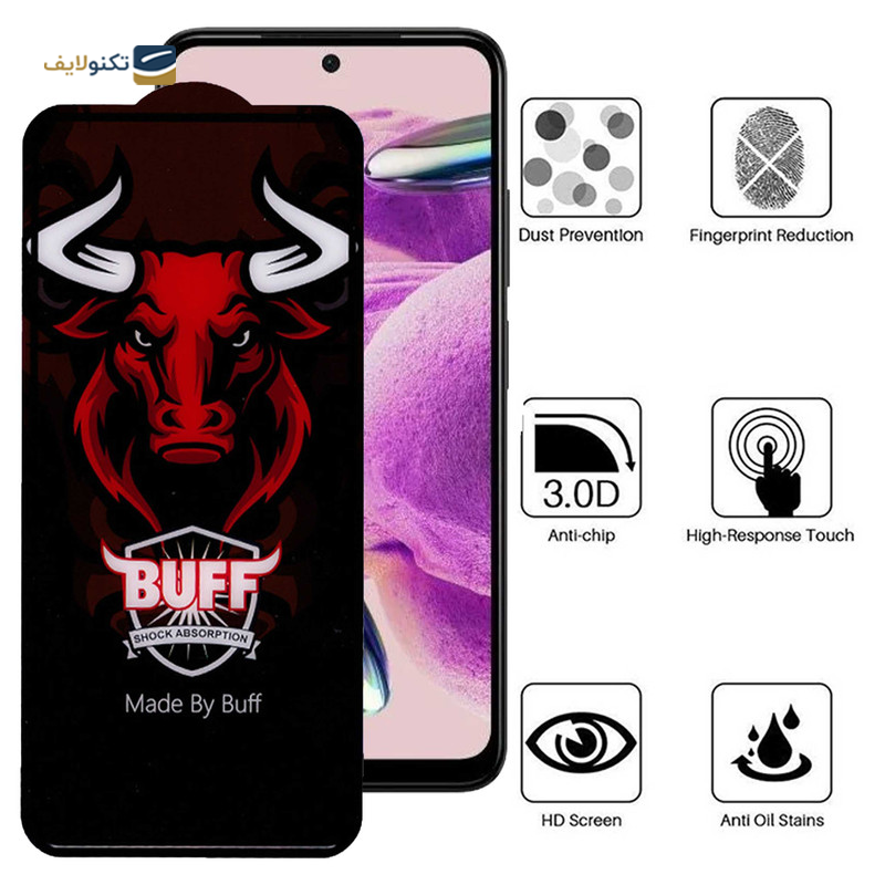 محافظ صفحه نمایش سرامیکی گوشی شیائومی Redmi Note 12S بوف مدل Ceramic Pro-G - BUFF Ceramic Pro-G Ceramic Screen Protector For Xiaomi Redmi Note 12S - Poco M5s