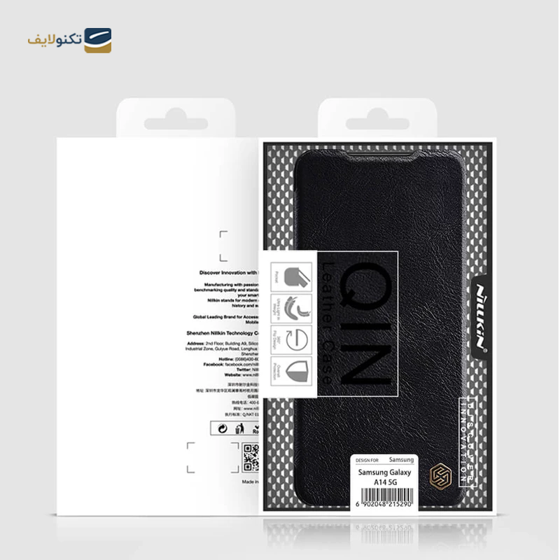 کیف کلاسوری گوشی سامسونگ Galaxy A14 5G نیلکین مدل Qin Leather - Nillkin Qin Leather cover for Samsung Galaxy Galaxy A14 5G