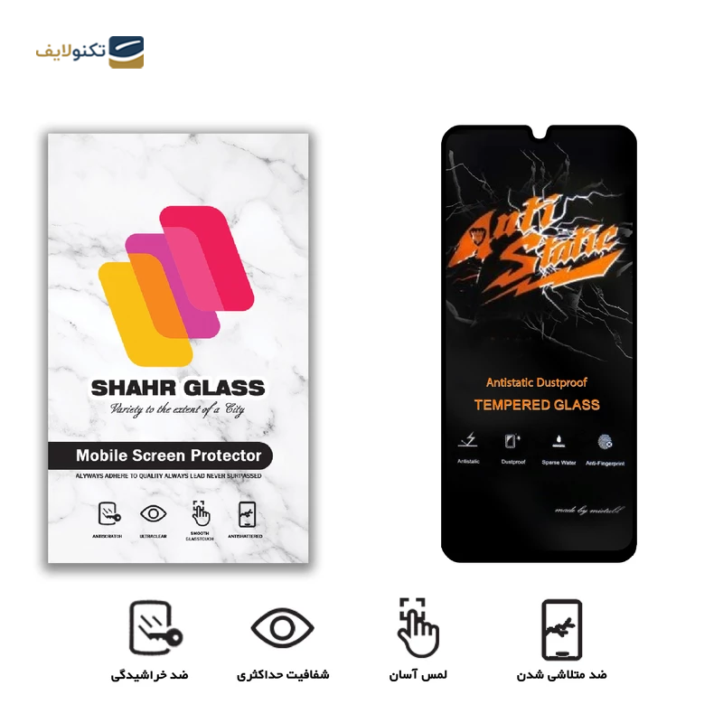 گلس گوشی سامسونگ Galaxy A32 شهر گلس مدل AntiStatic-MTB - Shahr Glass AntiStatic-MTB Screen Protector for Samsung Galaxy A31 / A32 4G / F22