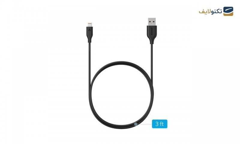کابل تبدیل USB به لایتنینگ انکر مدل A8111 PowerLine به طول 90 سانتی متر - Anker A8111 PowerLine USB To Lightning Cable 90cm