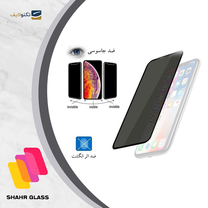 محافظ صفحه نمایش گوشی سامسونگ Galaxy A14 4G شهر گلس سرامیکی پرایوسی مدل PRCSR  - Shahr Glass CRP Samsung Galaxy A14 4G Ceramics Privacy Screen Protector