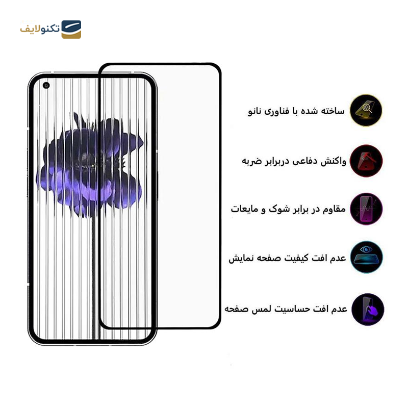 گلس گوشی ناتینگ Phone 1 بوف مدل 5D-Full  - BUFF 5D-Full Glass Screen Protector for Nothing Phone 1