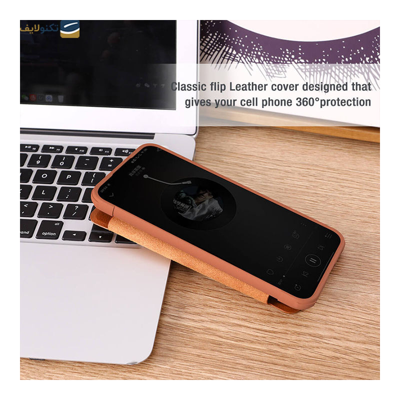 کیف کلاسوری گوشی سامسونگ Galaxy S23 FE نیلکین مدل Qin Pro Leather - Nillkin Qin Pro Leather Cover for Samsung Galaxy S23 FE