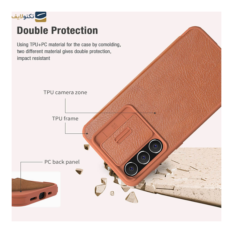 کیف کلاسوری گوشی سامسونگ Galaxy S23 FE نیلکین مدل Qin Pro Leather - Nillkin Qin Pro Leather Cover for Samsung Galaxy S23 FE