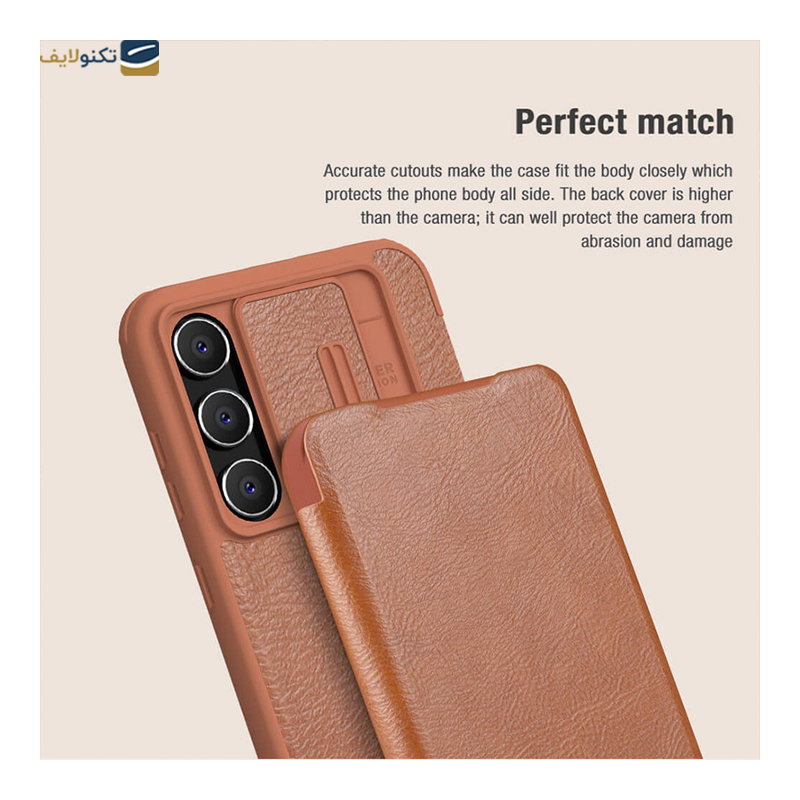 کیف کلاسوری گوشی سامسونگ Galaxy S23 FE نیلکین مدل Qin Pro Leather - Nillkin Qin Pro Leather Cover for Samsung Galaxy S23 FE