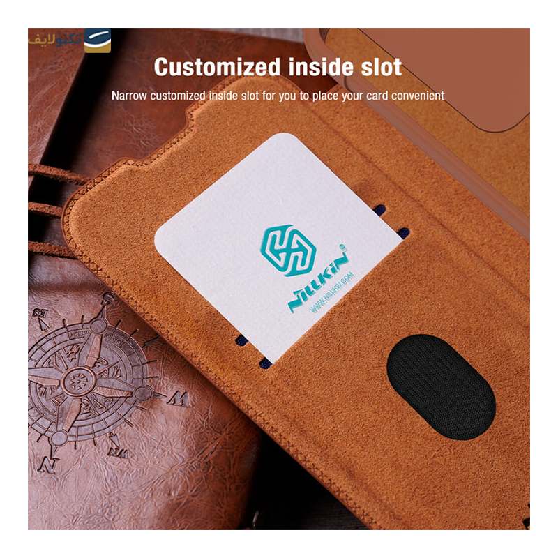 کیف کلاسوری گوشی سامسونگ Galaxy S23 FE نیلکین مدل Qin Pro Leather - Nillkin Qin Pro Leather Cover for Samsung Galaxy S23 FE