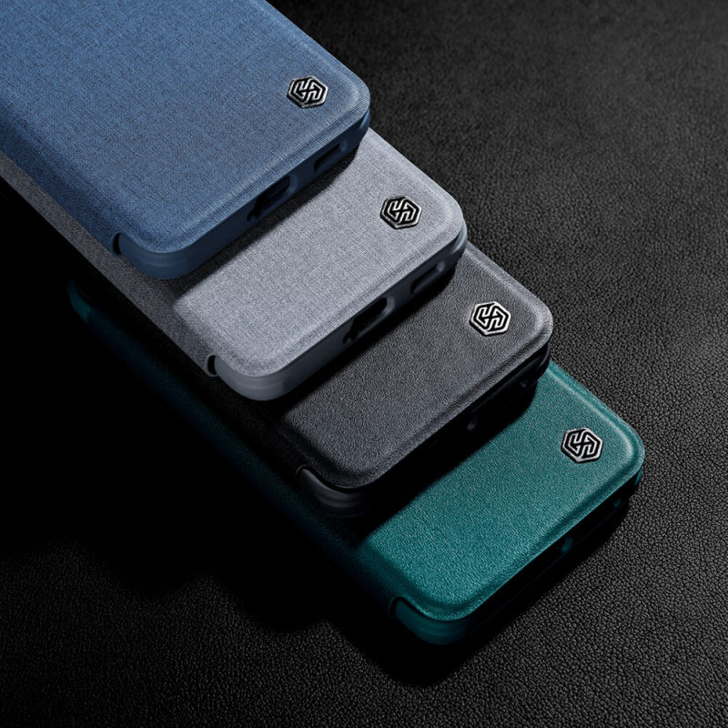 کیف کلاسوری گوشی  سامسونگ گلکسی S22 نیلکین مدل Qin Pro Plain Cloth - Nillkin Qin Pro Plain Cloth Cover for Galaxy S22