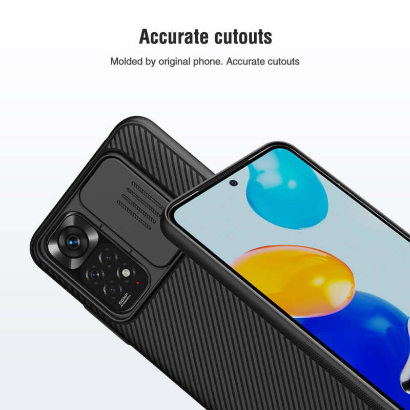 کاور گوشی شیائومی Redmi Note 11 4G Global نیلکین مدل Camshield - Nillkin Textured S Cover for Redmi Note 11 4G Global