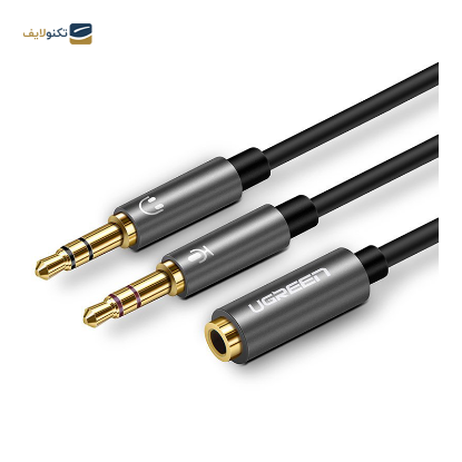 کابل تبدیل 2 به 1 AUX یوگرین AV140 مدل 20899 طول 20 سانتی متر - Ugreen AV140 20899 AUX Cable