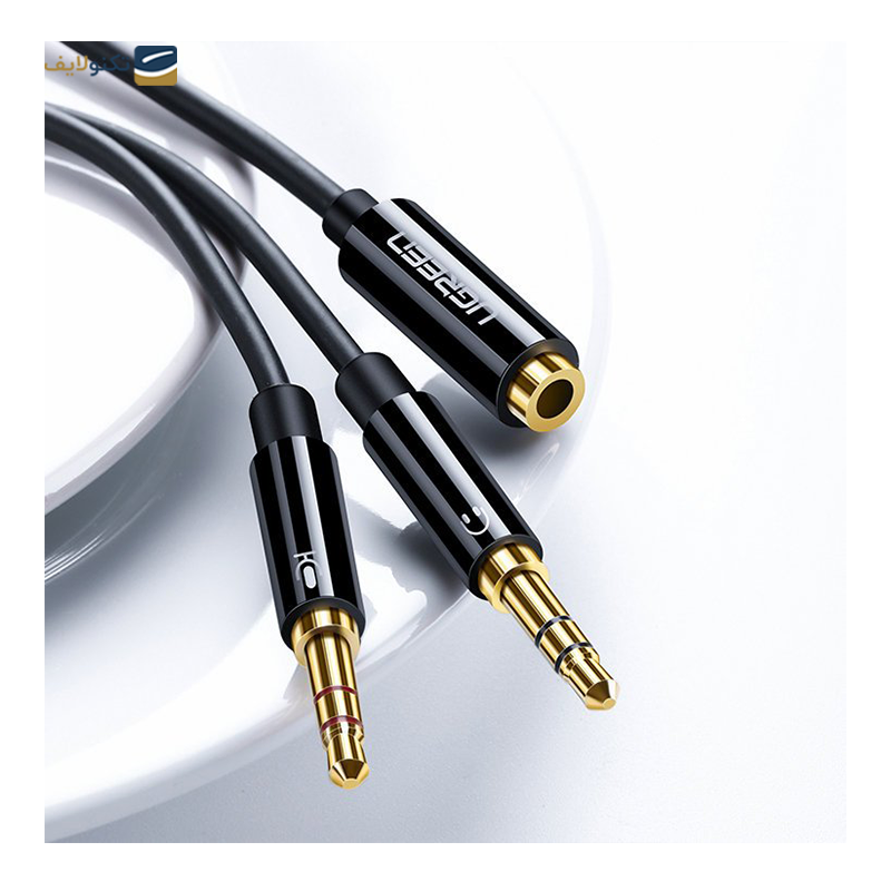 کابل تبدیل 2 به 1 AUX یوگرین AV140 مدل 20899 طول 20 سانتی متر - Ugreen AV140 20899 AUX Cable