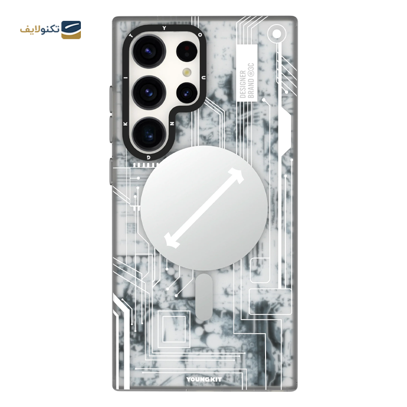 قاب گوشی سامسونگ Galaxy S24 Ultra یانگ کیت مدل Futuristic Circuit Magsafe - YOUNGKIT Futuristic Circuit Magsafe Cover For Samsung Galaxy S24 Ultra