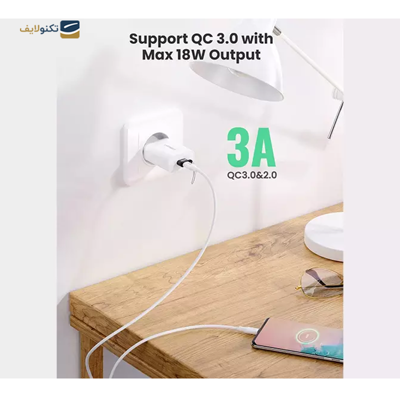 مبدل تایپ سی یوگرین مدل US280 50568 - Ugreen US280 50568 USB A male to USB-C female adapter