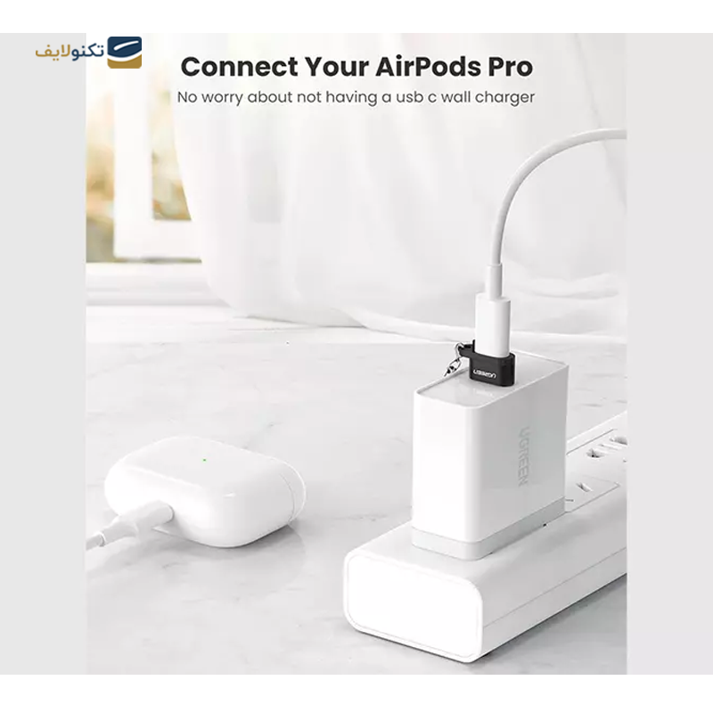 مبدل تایپ سی یوگرین مدل US280 50568 - Ugreen US280 50568 USB A male to USB-C female adapter