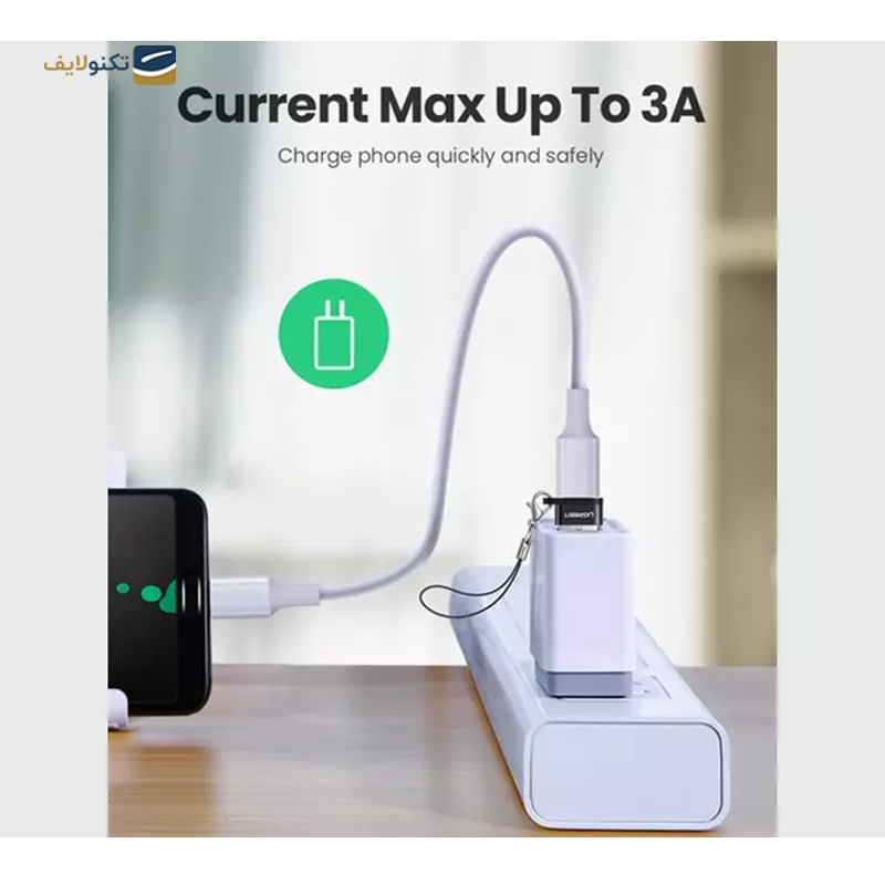 مبدل تایپ سی یوگرین مدل US280 50568 - Ugreen US280 50568 USB A male to USB-C female adapter