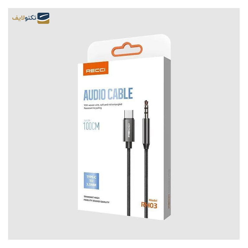کابل تایپ سی به AUX رسی مدل RHO3 طول 1 متر - Recci RHO3 USB-C to AUX Cable 1m