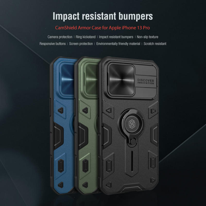 کاور گوشی اپل iPhone 13 Pro نیلکین مدل CamShield Armor - Nillkin CamShield Armor Cover For Apple iPhone 13 Pro