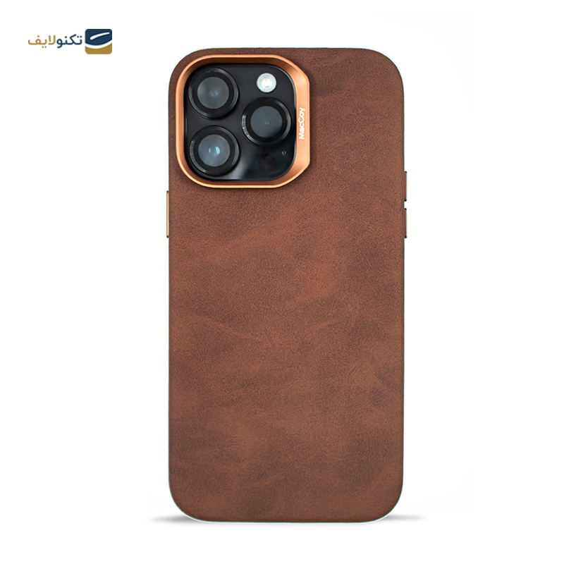 قاب گوشی اپل iPhone 14 Pro مک کوی مدل Enormous چرمی مگ‌ سیف دار - MacCoy Leather MagSafe Enormous Cover For iPhone 14 Pro