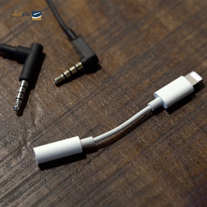 مبدل لایتنینگ به جک 3.5 میلی متری هدفون اپل طول 0.1 متر	 - Apple Lightning To 3.5mm Headphone Jack Adapter