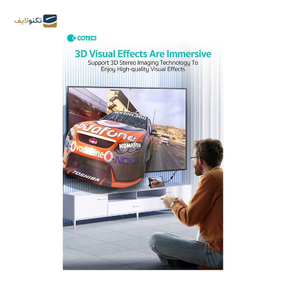 کابل افزایش طول Display Port کوتتسی مدل 87412 طول 1 متر - Coteetci 87412 - 8K Extender Cable
