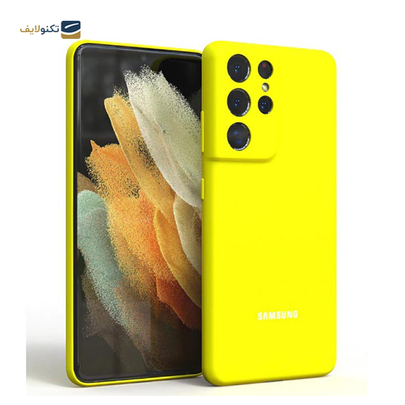 کاور سیلیکونی محافظ لنزدار مناسب برای گوشی موبایل سامسونگ Galaxy S21 Ultra - Silicone Case For Samsung Galaxy S21 ultra