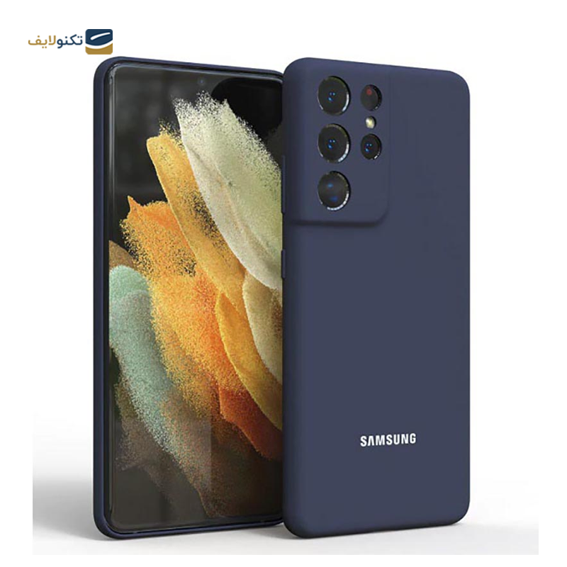 کاور سیلیکونی محافظ لنزدار مناسب برای گوشی موبایل سامسونگ Galaxy S21 Ultra - Silicone Case For Samsung Galaxy S21 ultra