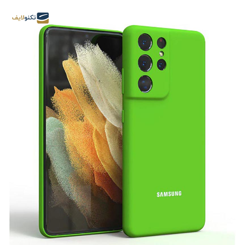 کاور سیلیکونی محافظ لنزدار مناسب برای گوشی موبایل سامسونگ Galaxy S21 Ultra - Silicone Case For Samsung Galaxy S21 ultra