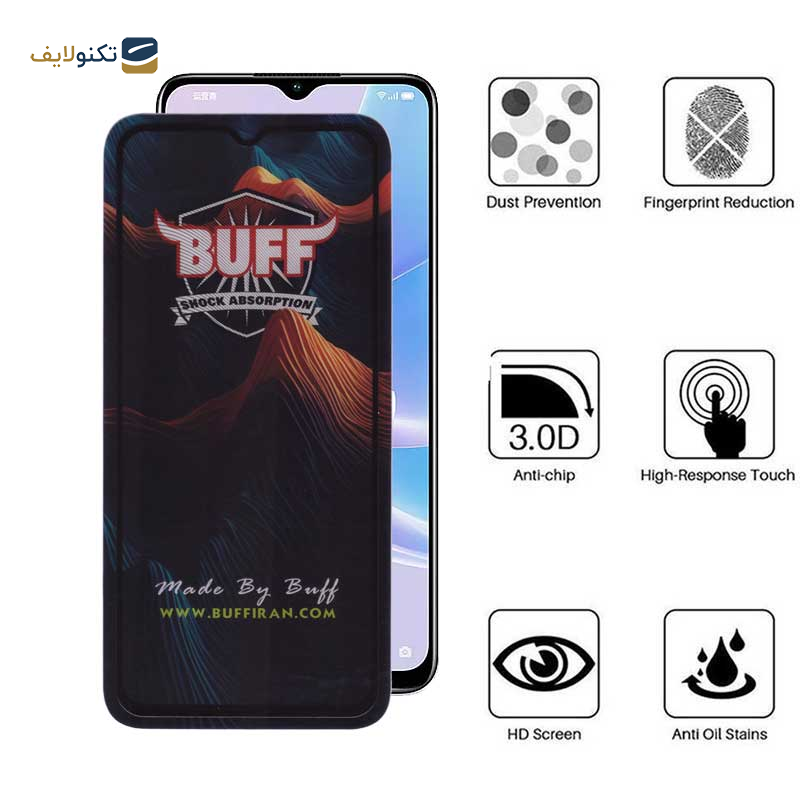 محافظ صفحه نمایش بوف مدل Mountain-G مناسب برای گوشی موبایل اوپو A78 / A77s / A77 4G/5G / A59 / A58 5G China / K10 5G - Buff Mountain-G Glass Screen Protector For Oppo A78 / A77s / A77 4G/5G / A59 / A58 5G China / K10 5G