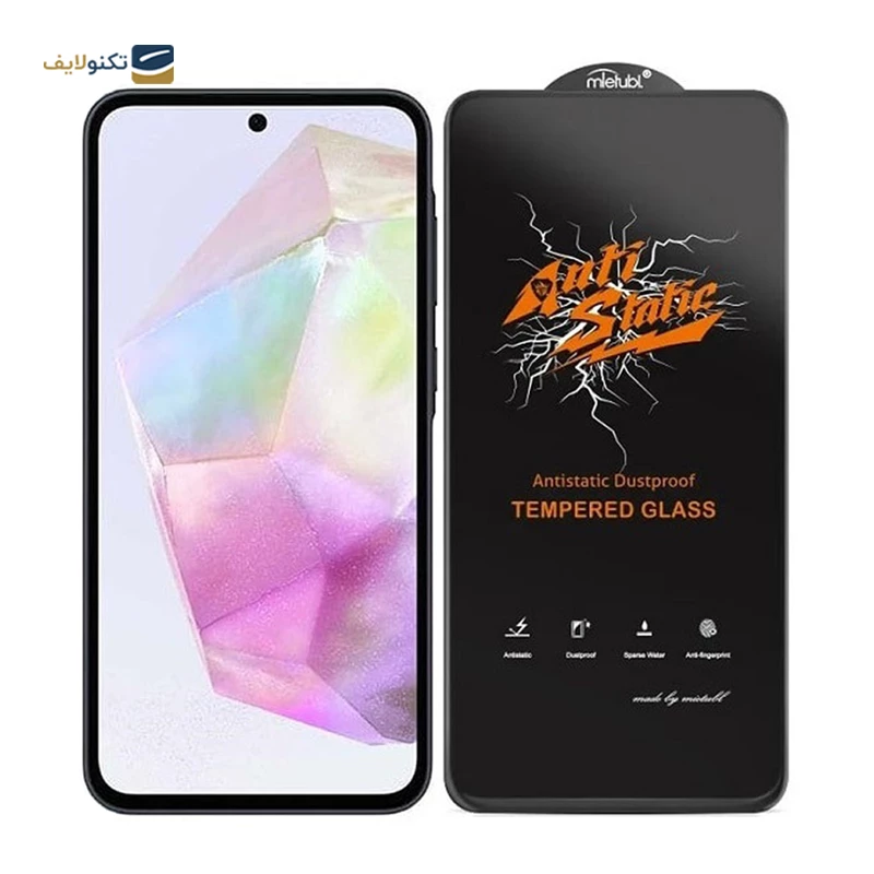 قاب گوشی سامسونگ Galaxy A35 اسپیس مدل ژله ای به همراه گلس شفاف Anti Static - Space Cover and Anti Static Screen Protector For Samsung Galaxy A35