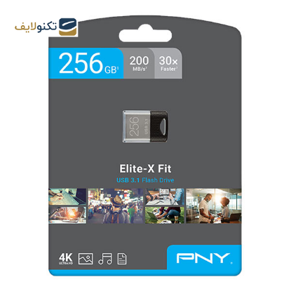 فلش مموری پی ان وای مدل Elite-X Fit USB 3.1 ظرفیت 256 گیگابایت - 
