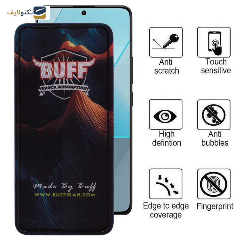 محافظ صفحه نمایش 5D بوف مدل Mountain مناسب برای گوشی موبایل شیائومی Redmi Note 13 Pro 4G / 5G / Note 13 4G / 5G / Note 13R Pro - Buff Mountain Glass Screen Protector For Xiaomi Redmi Note 13 Pro 4G / 5G / Note 13 4G / 5G / Note 13R Pro