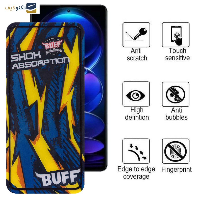 محافظ صفحه نمایش بوف مدل Shock-Shock مناسب برای گوشی موبایل شیائومی Redmi Note 12 Pro Plus - Note 12 Pro 5G/4G - Note 12 5G/4G - Buff Shock-Shock Glass Screen Protector For Xiaomi Redmi Note 12 Pro Plus-Note 12 Pro 5G-4G- Note 12 5G-4G