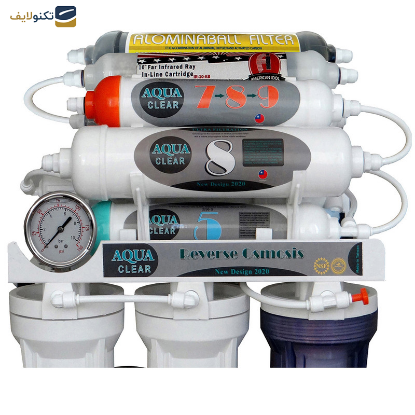 دستگاه تصفیه کننده آب آکوآ کلیر مدل DESIGN2020 GLT10 به همراه فیلتر تصفیه آب بسته 4 عددی و کیت نشتی گیر - 