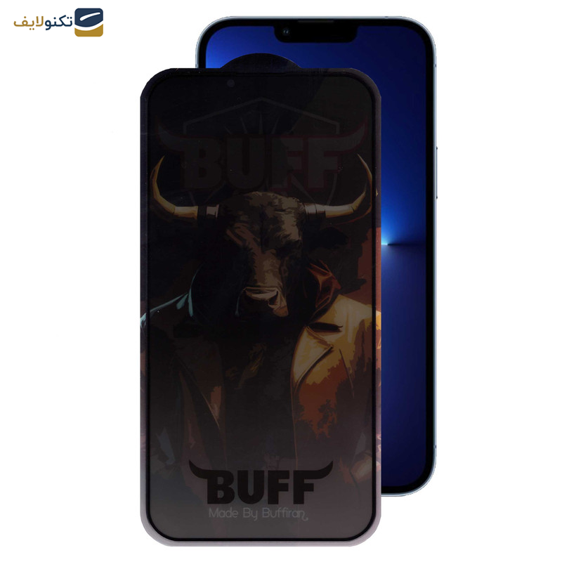 محافظ صفحه نمایش حریم شخصی بوف مدل Privacy Pro Plus مناسب برای گوشی موبایل اپل iPhone 13 Pro Max - 14 Plus - Buff Privacy Pro Plus Glass Screen Protector For Apple iPhone 13 Pro Max - 14 Plus