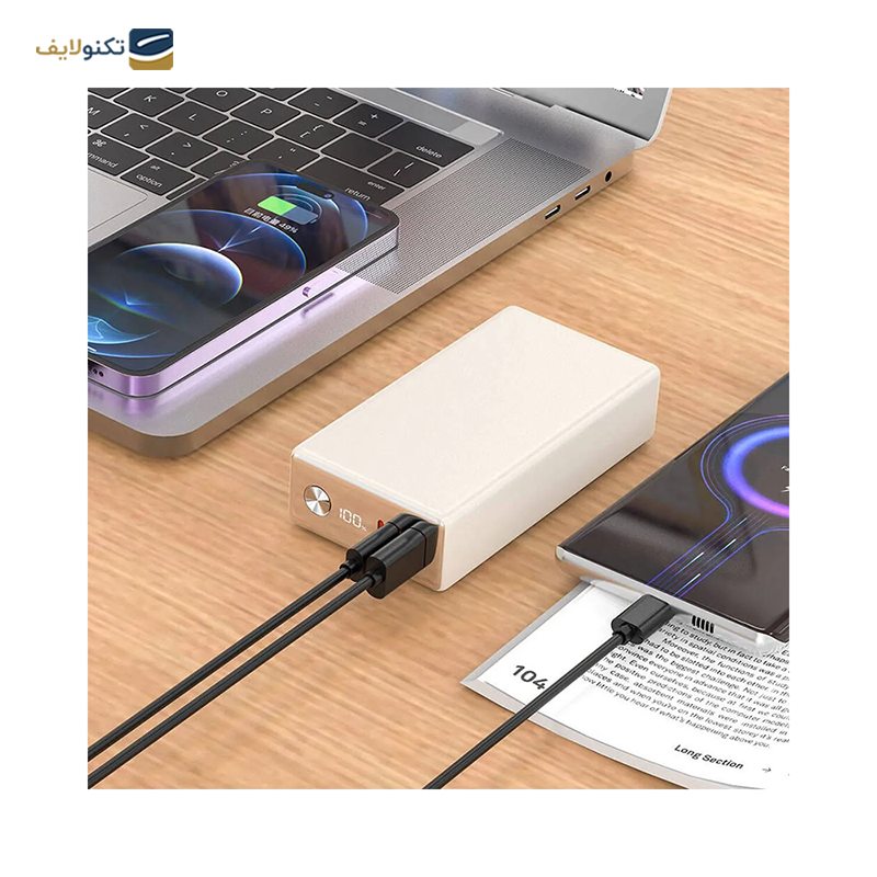 پاوربانک ویوو مدل Wi-P005 ظرفیت 10000 میلی آمپر ساعت - WiWU Double Port Fast Charging Rock Power Bank Wi-P005 With Digital Display 10000mAh