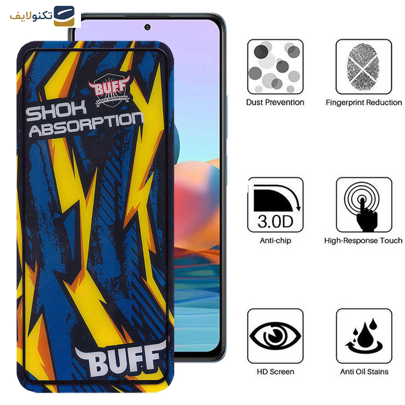 محافظ صفحه نمایش بوف مدل Shock-Shock مناسب برای گوشی موبایل شیائومی Redmi Note 10 Pro Max-Note 10 Pro 4G(Global)-(India)-Note 10 Lite - Buff Shock-Shock Glass Screen Protector For Xiaomi Redmi Note 10 Pro Max-Note 10 Pro 4G Global-India-Note 10 Lite