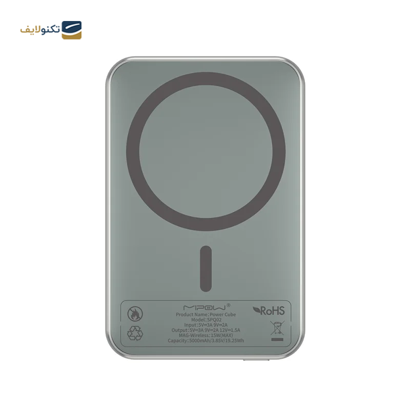 پاوربانک مایپو مدل SPQ02 ظرفیت 5000 میلی آمپر ساعت - MIPOW MAGSAFE 20W POWER CUBE MAGLINK 50000 SPQ02