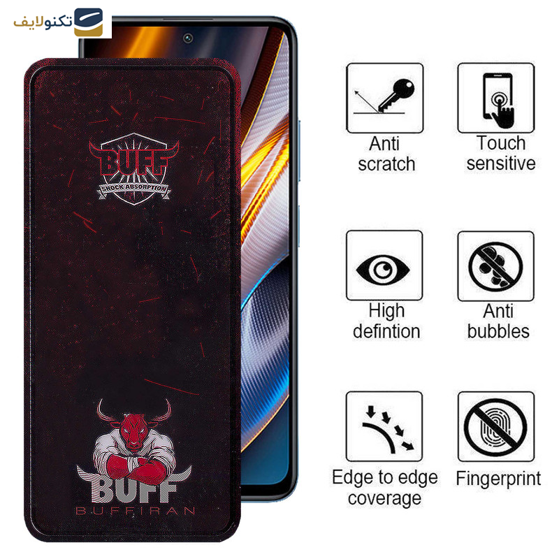 محافظ صفحه نمایش بوف مدل Muscle-Bull-G مناسب برای گوشی موبایل شیائومی Poco X4 GT - X3 GT - M4 Pro 5G - Redmi K50i - Note 11S 5G - Buff Muscle-Bull-G Glass Screen Protector For Xiaomi Poco X4 GT-X3 GT-M4 Pro 5G-Redmi K50i-Note 11S 5G