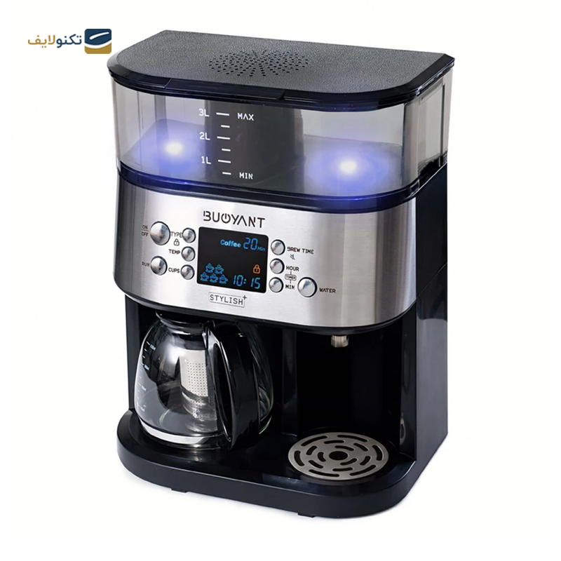 چای و قهوه ساز بویانت مدل Stylish Plus مشکی - Buoyant Stylish Plus Coffee Maker