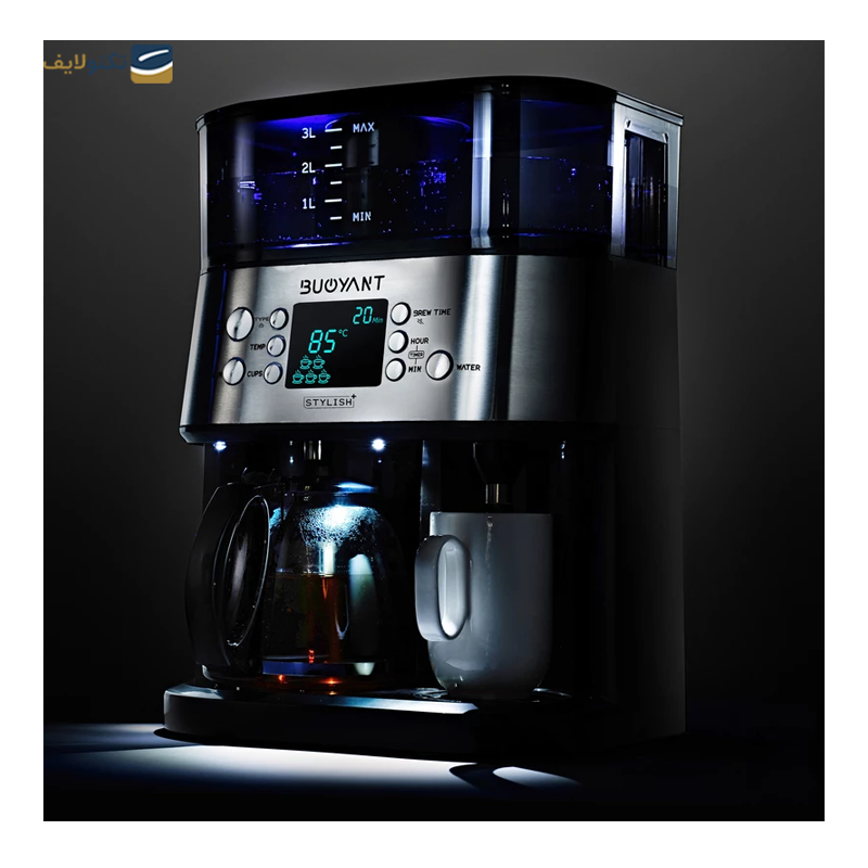 چای و قهوه ساز بویانت مدل Stylish Plus مشکی - Buoyant Stylish Plus Coffee Maker