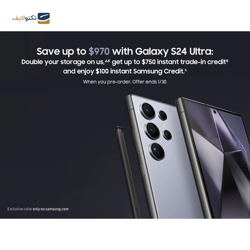 گوشی موبایل سامسونگ Galaxy S24 Ultra 5G ظرفیت 512 گیگابایت رم 12 گیگابایت - ویتنام - Samsung Galaxy S24 Ultra 512/12GB Vietnam