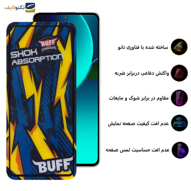 محافظ صفحه نمایش بوف مدل Shock-Shock مناسب برای گوشی موبایل شیائومی 13T Pro - 13T - Redmi K60 Ultra - Buff Shock-Shock Glass Screen Protector For Xiaomi 13T Pro - 13T - Redmi K60 Ultra