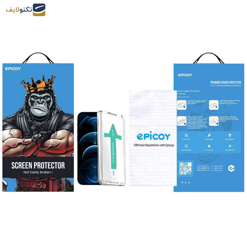 محافظ صفحه نمایش اپیکوی مدل Xundd Axe Easy install مناسب برای گوشی موبایل اپل iPhone 12 Pro-12 - Epicoy Xundd Axe Easy install Glass Screen Protector For Apple iPhone 12 Pro-12